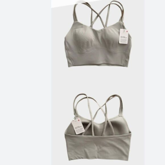 LULULEMON Like a Cloud Bra LONGLINE B/C Cup SEAL GREY YOGA BRA Size 6 8 NWT Gorg - Picture 1 of 6